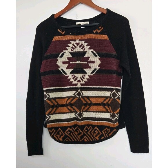 Sweaters - Miami Sweater Womens S Aztec Western USA Black Boho‎ Tribal Native Southwestern